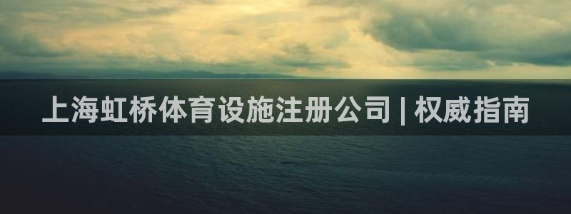 意昂3集团：上海虹桥体育设施注册公司 | 权威指南