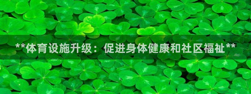 意昂体育3平台注册：**体育设施升级：促进身体健康和社区福祉